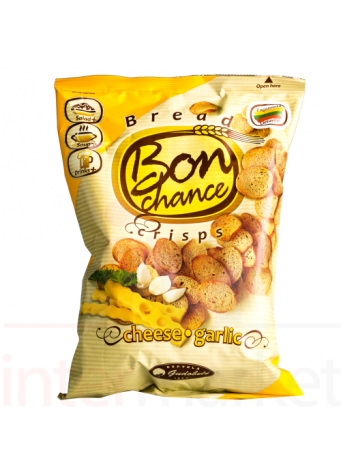 Duonos traškučiai Bon chance cheese&garlic 120g